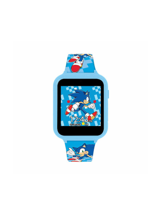 Disney Sonic Hedgehog Ceas Digital pentru Copii cu Brățară de Cauciuc/Plastic Albastru