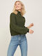 Jack & Jones Women's Long Sleeve Sweater Turtleneck Kombu Green