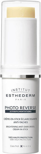 Institut Esthederm Photo Reverse Stick 24-часов Дневен Крем за Лице и Устни със Слънцезащитен Фактор SPF50 срещу Пигментни Петна 10гр