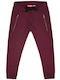 Pantaloni de Trening pentru Copii Burgundy