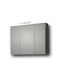 Martin Omega 90 Rectangular Bathroom Mirror with Cabinet 90x65cm Gray