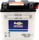 HaiJiu Motorradbatterie 6N6-3B-1-SM mit Kapazität 6Ah