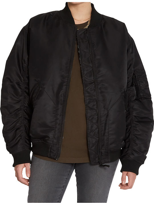 Cheetity Kurz Damen Bomberjacke Wendbar Black/beige