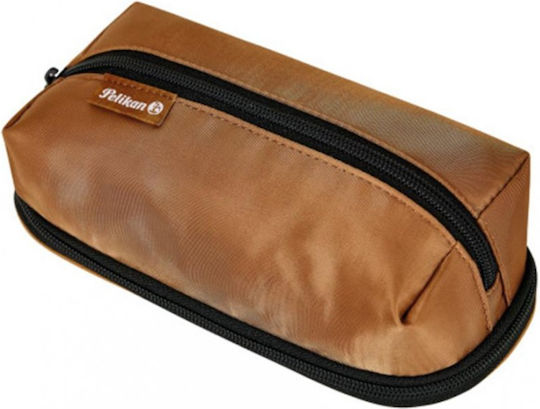 Pelikan Quattro Pencil Case Barrel with 2 Compartments Brown