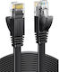 Ugreen Flat U/UTP Cat.6 Καλώδιο Δικτύου Ethernet 30m Μαύρο