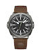 Timberland Williston Watch Battery with Brown Leather Strap