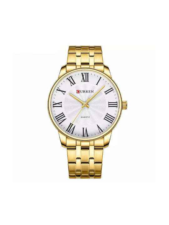 Curren Watch Battery with Gold Metal Bracelet