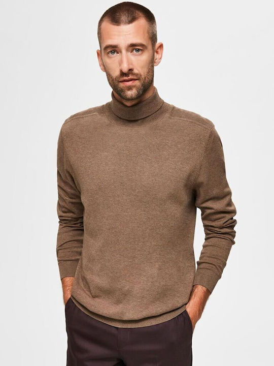 Selected Langarm-Pullover Teak