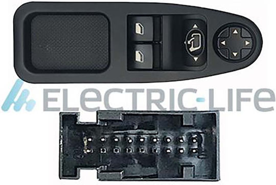Electric Life Spiegelverstellschalter Auto für Citroen Springend Fiat Schutz Peugeot Experte Schwarz