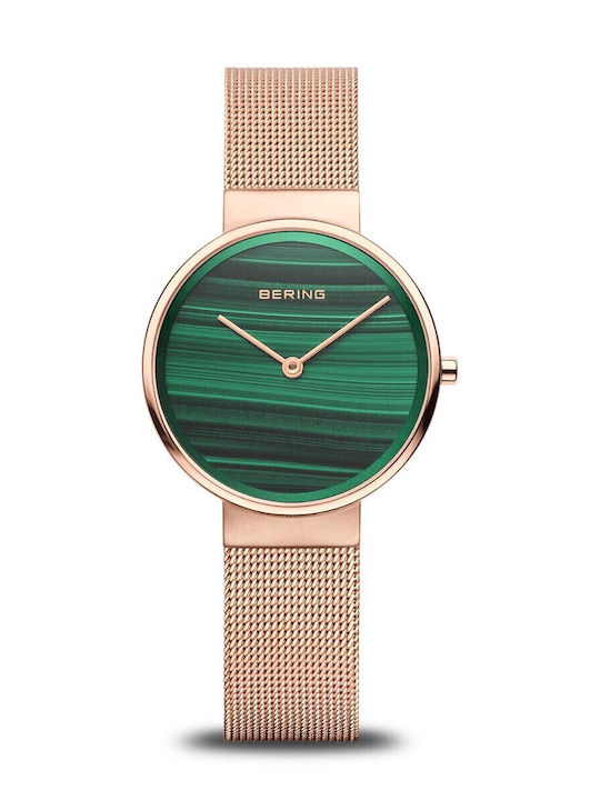 Bering Time Classic Women's Watch with Pink Gol...