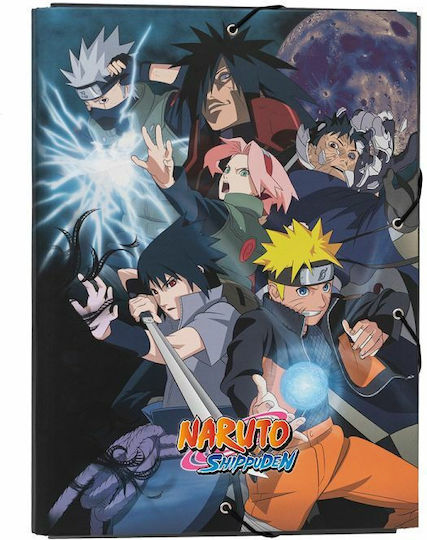 Grupo Erik Folder with Rubber Band and Ears for Paper A4 Multicolour Naruto