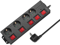 LogiLink Power Strip Safety 4 Sockets with Cable 1.5m LogiLink Power Strip Safety 4 Sockets with Cable 1.5m
