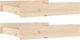 vidaXL Bed Drawer made of Wood with Wheels in B...