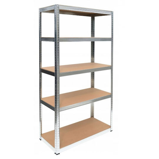 Topeshop Regał Ραφιέρα Dexion Γαλβανιζέ 90x30x180εκ. με 5 Ράφια Συνολικής Αντοχής 875kg