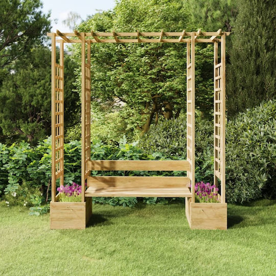 Πέργκολα Κήπου από Ξύλο σε Καφέ Χρώμα 60x230cm