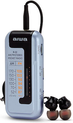 Aiwa R-22SL Radio de buzunar Cu baterie Argint