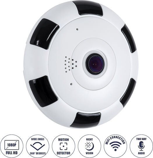 GloboStar 86027 IP Surveillance Camera Wi-Fi Full HD 1080p with Two-Way Communication