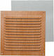 Fepre Aluminum Ventilator Beech Color Vent Louver 15x15cm Square with Screen