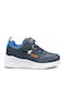 Brett 2 Kids Sports Shoes Running with Hoop & Loop Closure Navy / Prince Blue