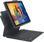 Zagg Pro Keys Flip Cover Piele artificială cu Tastatură Engleză Marea Britanie Charcoal (iPad 2019/2020/2021 10.2'' - iPad 2019/2020/2021 10.2'') GRC-103407134