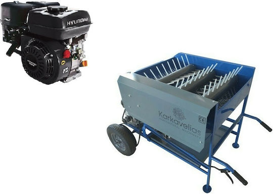 Karkavelias Masina de recoltat masline cu 3 cilindri cu șurub si cu motor Hyundai 650Q 6.5hp