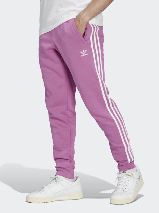Adidas Adicolor Classics 3-Stripes Παντελόνι Φόρμας με Λάστιχο Fleece Semi Pulse Lilac