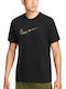 Nike Αθλητικό Ανδρικό T-shirt Dri-Fit Μαύρο με Στάμπα