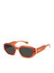 Polaroid Women's Sunglasses with Orange Plastic Frame and Gray Polarized Lens PLD6189/S L7Q/M9