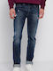 FBM006-07302 Men's Jeans Pants with Regular Fit Md Blue