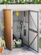 Metallic Garden Shed Galvanized Brown L0.88xW0.89xH1.61m