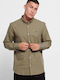 Funky Buddha Men's Shirt with Long Sleeves Regular Fit Khaki