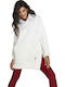Women's Long Hooded Sweatshirt White