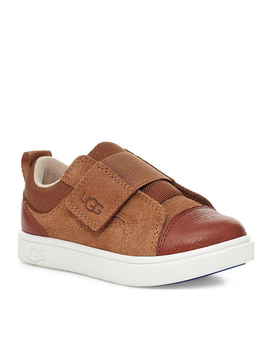 UGG Rennon Low Kids Sneakers with Scratch Brown