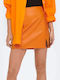 Only Leather Mini Skirt Burnt Orange