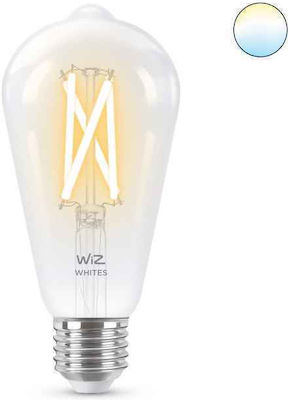 WiZ Smart LED-Lampe 60W für Fassung E27 und Form ST64 Einstellbar Weiß 806lm Dimmbar
