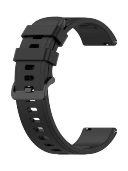 Galaxy Watch 46mm Gear Λουράκι Σιλικόνης Μαύρο (Galaxy Watch (46mm) / Gear S3Amazfit StratosHuawei Watch GT / GT2 (46mm))