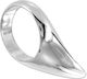 Dream Love Metal Hard Cock Teardrop Metal 50mm Silver