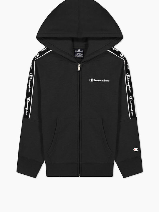 Champion Boys Hooded Cardigan with Zipper Black