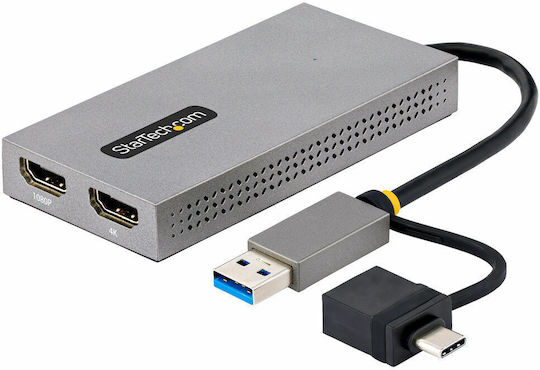 StarTech Konverter USB-A / USB-C männlich zu HDMI 2x weiblich 1Stück S55157512