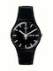 Swatch Rebel Again Men's Watch 41mm Battery with Black Rubber Strap