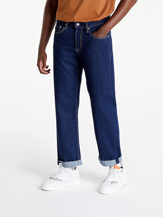 Calvin Klein 90s Ανδρικό Παντελόνι Τζιν σε Κανονική Εφαρμογή Denim Rinse