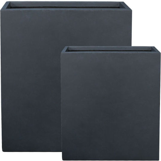 Marhome Set 2 Blumenkästen Kunststoff Schwarze
