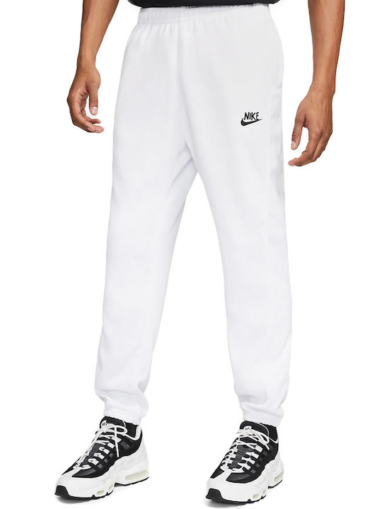 Nike Sportswear Παντελόνι Φόρμας με Λάστιχο Λευκό