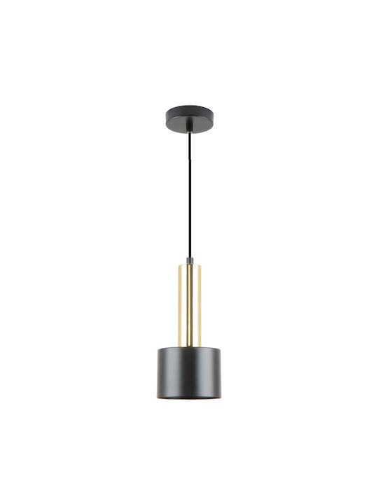 Ravenna Penny Pendant Light Single-Light for Socket E27 Black