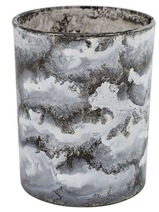 Atmosphera Pietro Kerzenhalter Glas White 9x9x10cm 1Stück