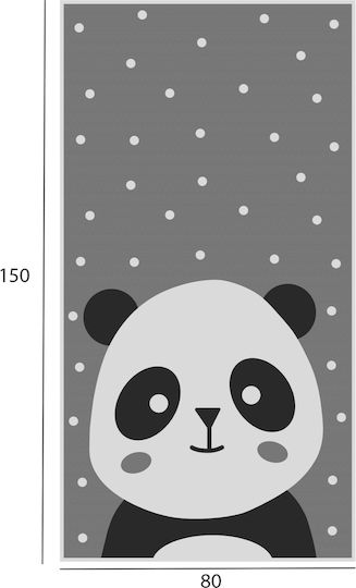 HomeMarkt Kids Synthetic Rug Panda 80x150cm