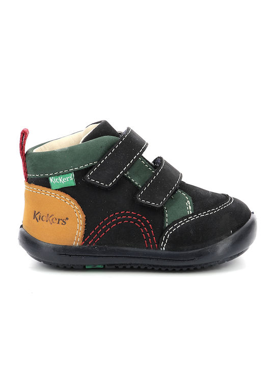 Anatomisch Suede Kinderstiefeletten mit Klettverschluss Blau