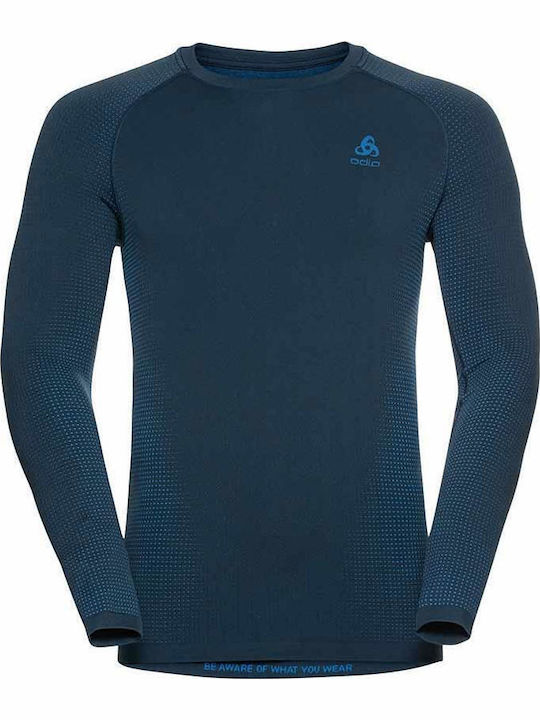 Odlo Performance Warm Eco Ισοθερμική Μπλούζα Μπλε