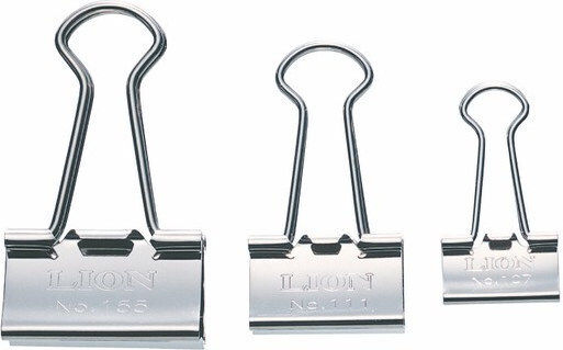 Lion Metallic Clips 19mm Silver 10pcs