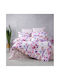 Mc Decor Σετ Πάπλωμα Μονό 160x240εκ. Flower Lila 2τμχ